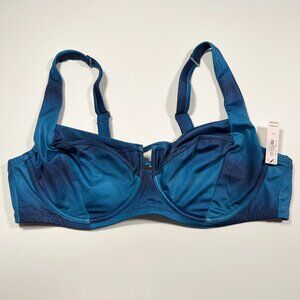 Victoria Secret 44C Full Coverage Bikini Top Underwire Unlined Blue Ombre